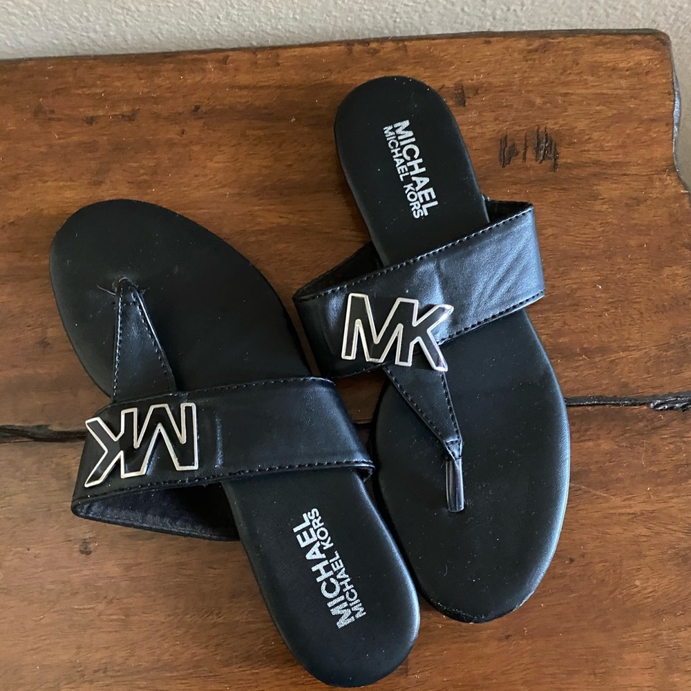 MK sandals black size 4